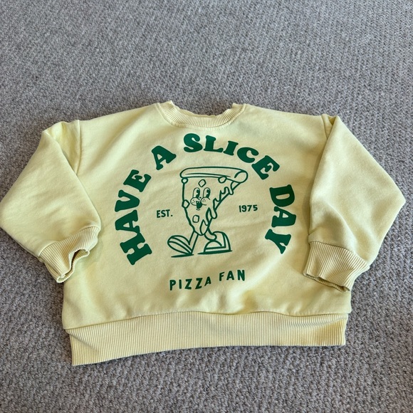 Zara Pizza Sweatshirt 18/24 - Picture 1 of 4